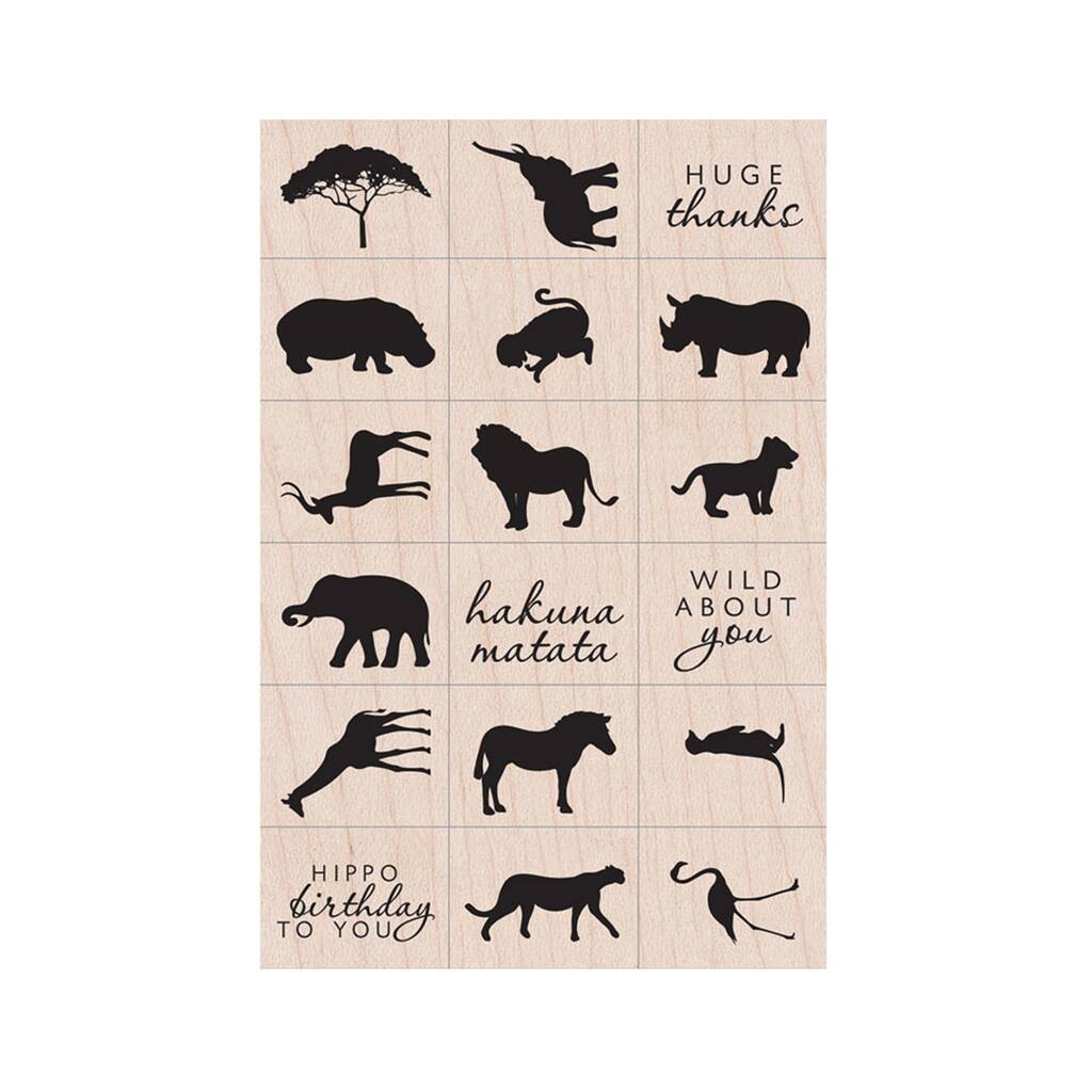 Shop For The Hero Arts Ink N Stamp Safari Wood Stamps Ink At Michaels